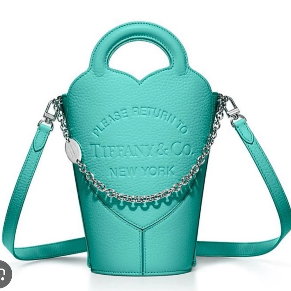 Tiffany & Co. Aqua Crossbody Bag with Chain